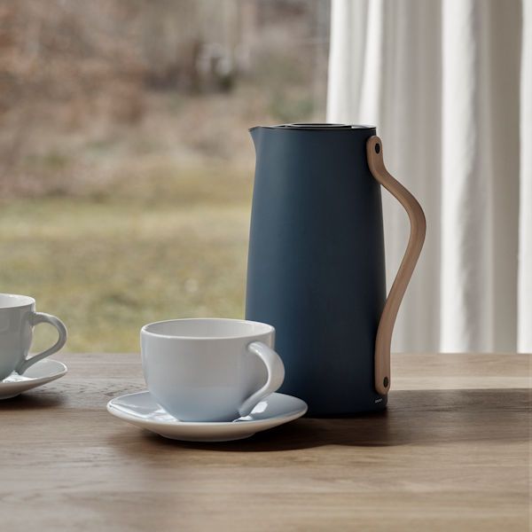 stelton Emma Isolierkanne Kaffee dunkelblau