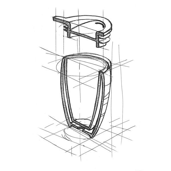 ASA Selection "thermo" Thermobecher twisted 0,2l grau