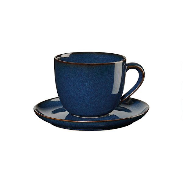 ASA Selection "saisons" Cappuccinotasse mit Unterteller, midnight blue