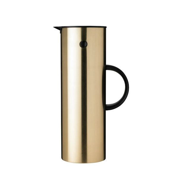 stelton Isolierkanne EM77 Stahl brushed brass 1 ltr