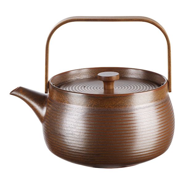 ASA Selection "japandi tea" Teekanne mit Holzgriff, brown, 1,5 l