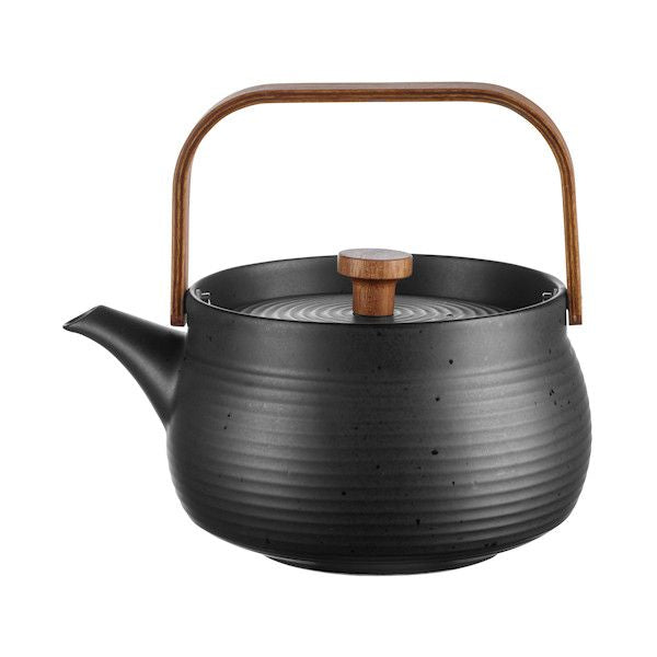 ASA Selection "japandi tea" Teekanne mit Holzgriff, black, 0,6 l