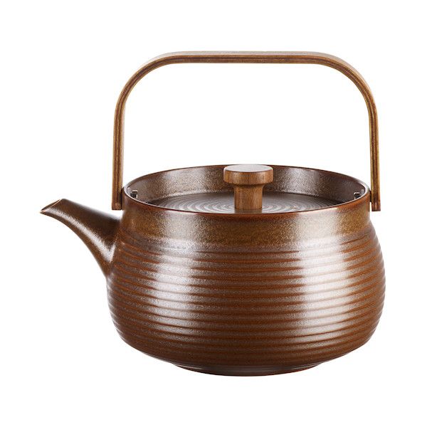 ASA Selection "japandi tea" Teekanne mit Holzgriff, brown, 0,6 l