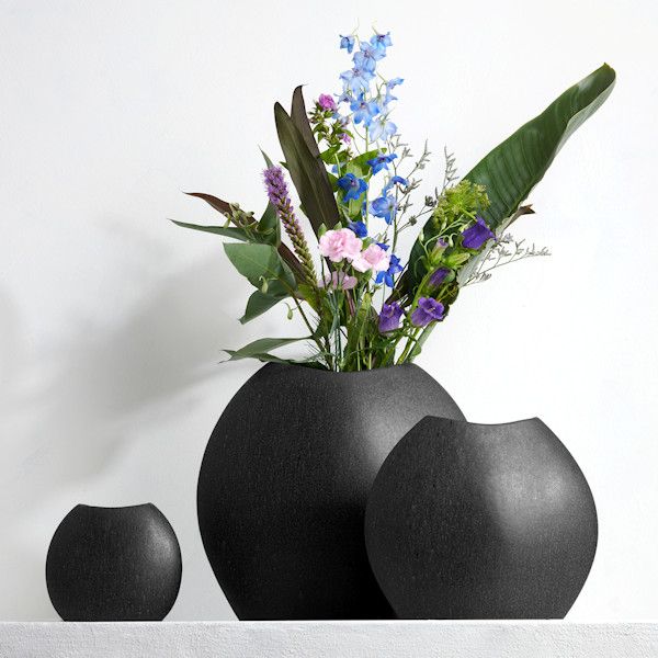 ASA Selection "moon" Vase 18 cm black iron