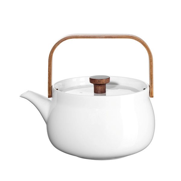 ASA Selection "japandi tea" Teekanne mit Holzgriff, white, 0,6 l